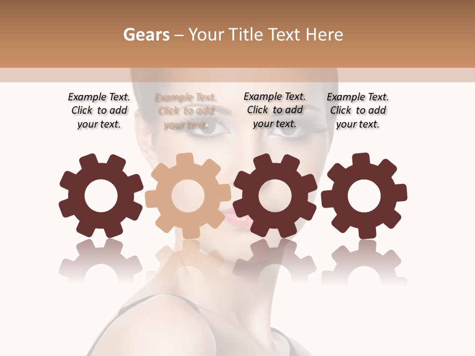 Brunette Beauty Woman PowerPoint Template