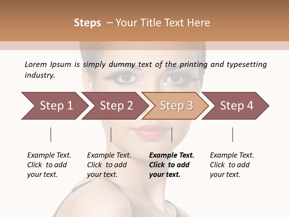 Brunette Beauty Woman PowerPoint Template