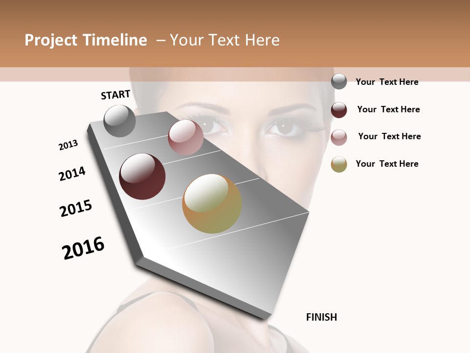 Brunette Beauty Woman PowerPoint Template