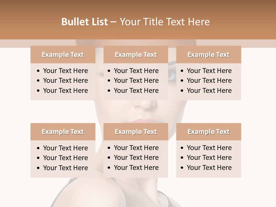 Brunette Beauty Woman PowerPoint Template