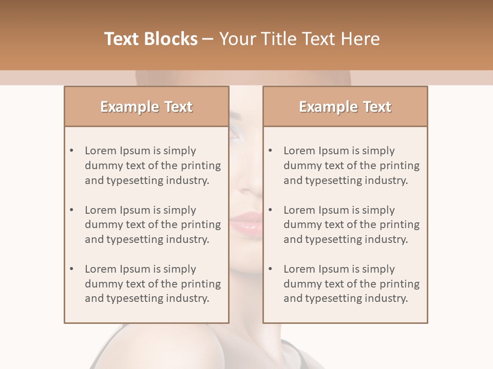 Brunette Beauty Woman PowerPoint Template