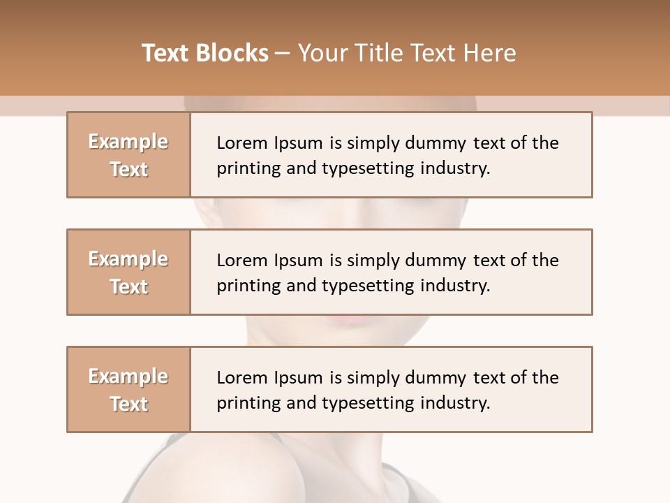 Brunette Beauty Woman PowerPoint Template