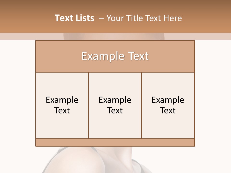 Brunette Beauty Woman PowerPoint Template