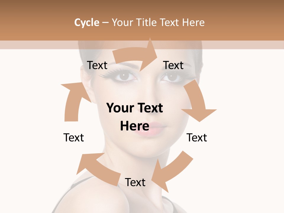 Brunette Beauty Woman PowerPoint Template