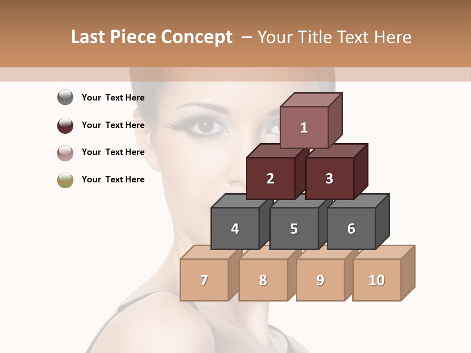 Brunette Beauty Woman PowerPoint Template