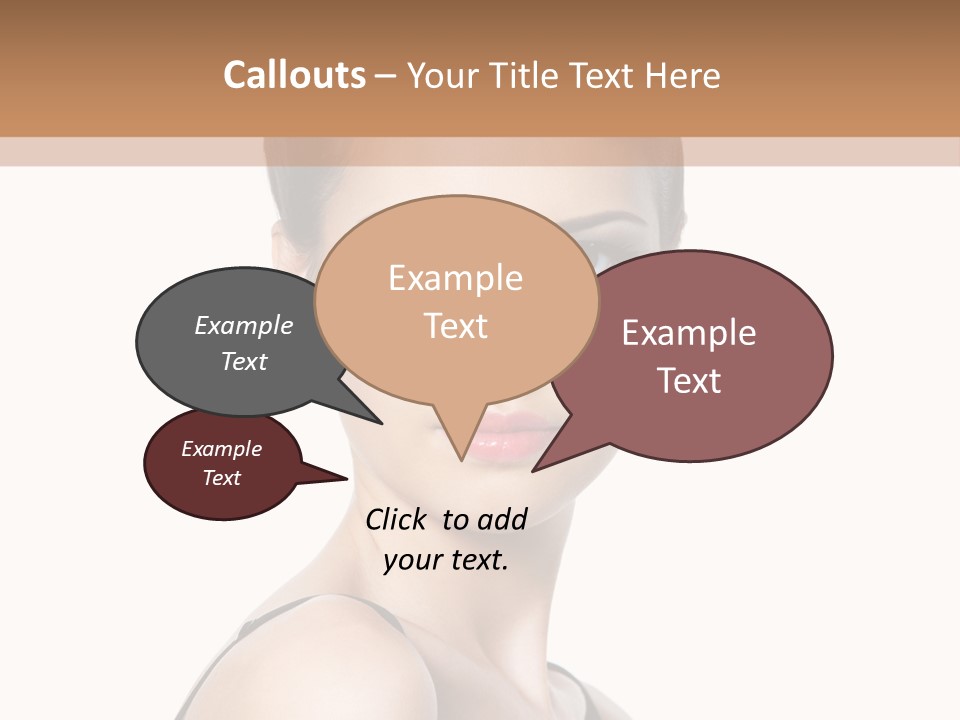 Brunette Beauty Woman PowerPoint Template