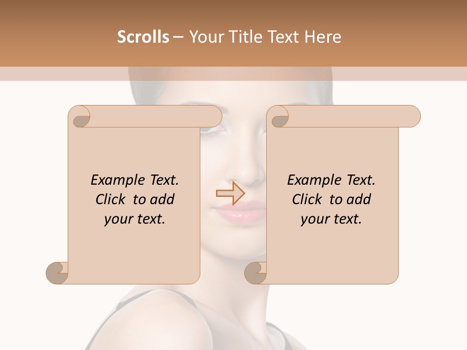 Brunette Beauty Woman PowerPoint Template