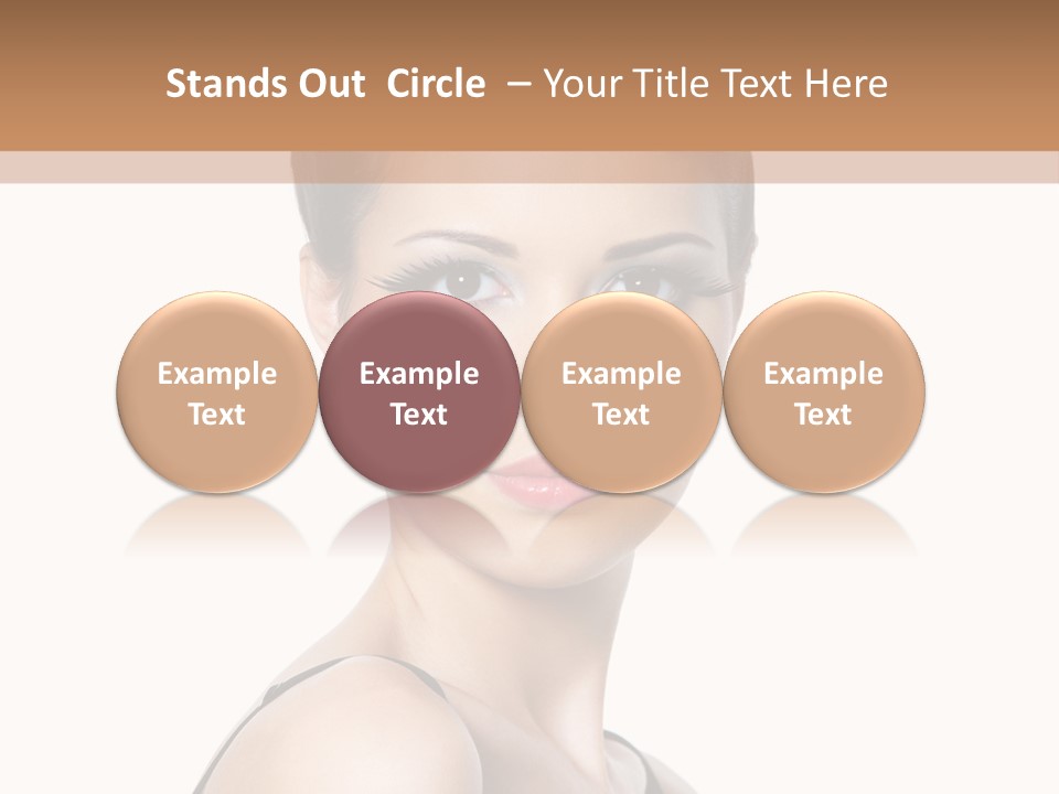 Brunette Beauty Woman PowerPoint Template