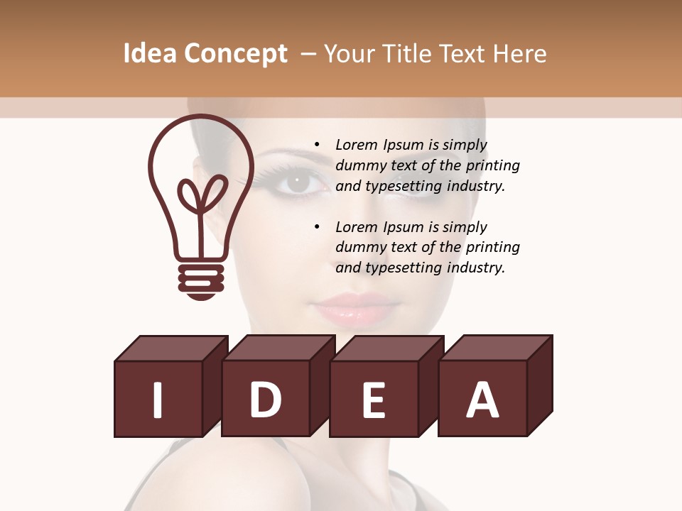 Brunette Beauty Woman PowerPoint Template