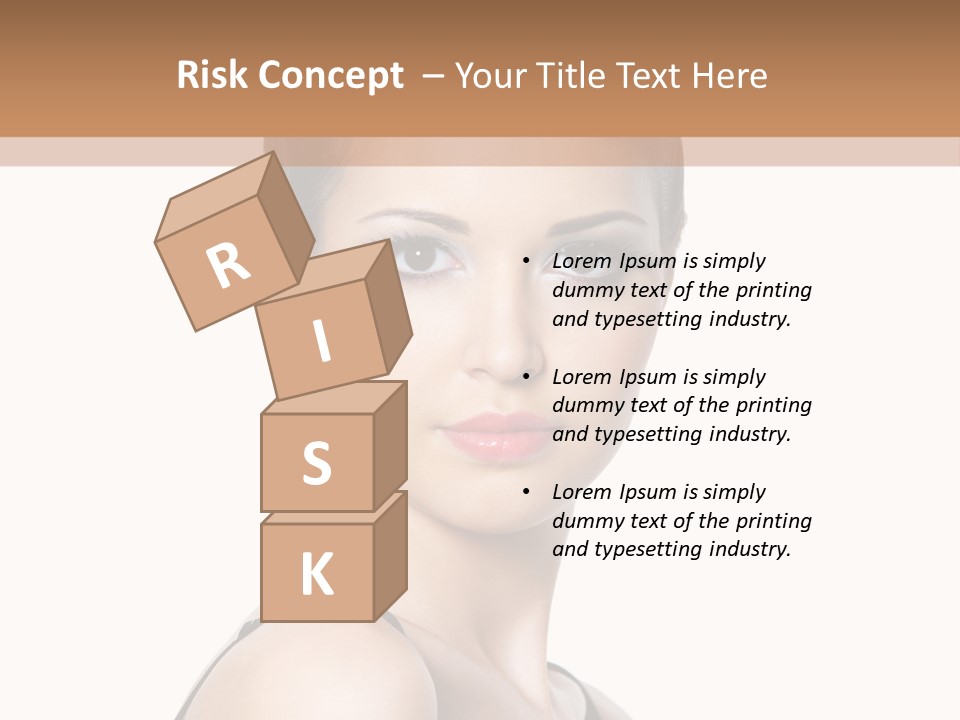 Brunette Beauty Woman PowerPoint Template