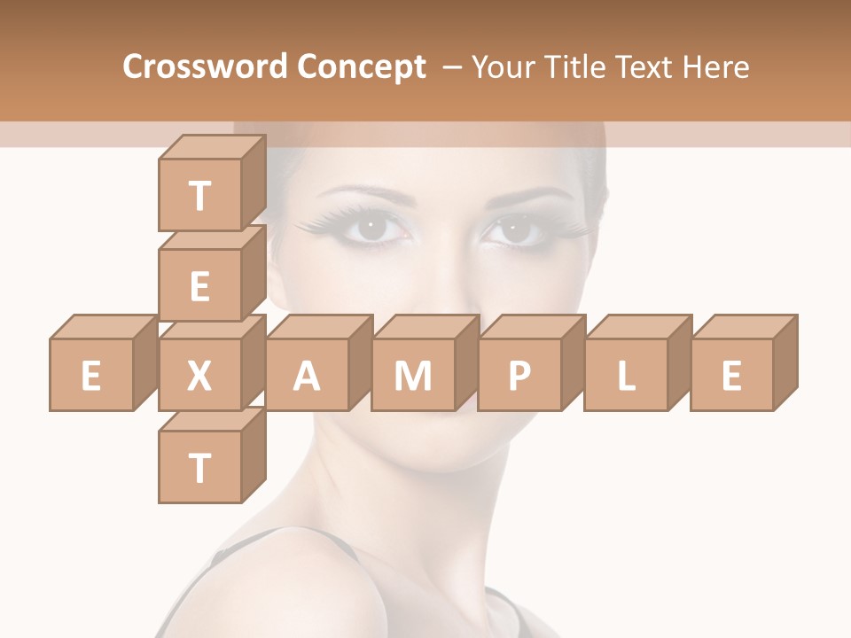 Brunette Beauty Woman PowerPoint Template