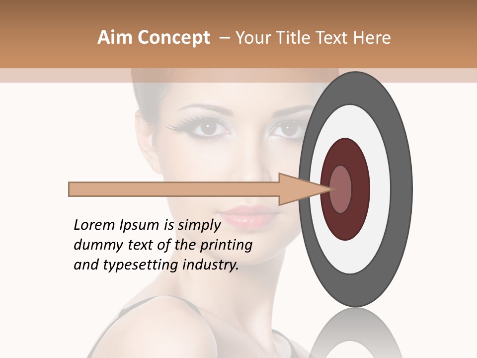 Brunette Beauty Woman PowerPoint Template