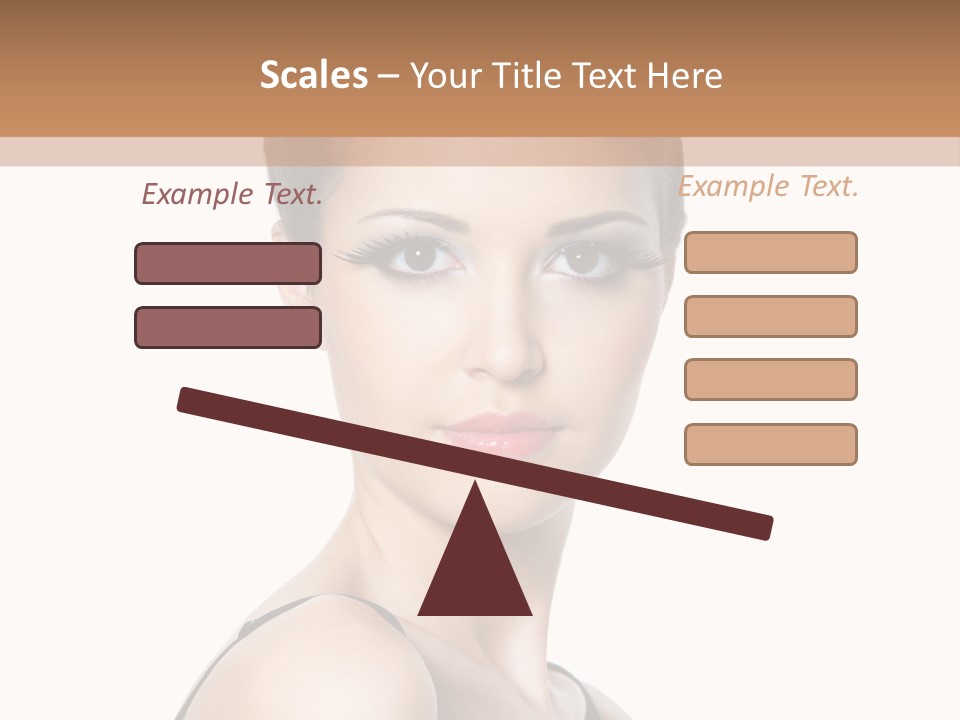 Brunette Beauty Woman PowerPoint Template