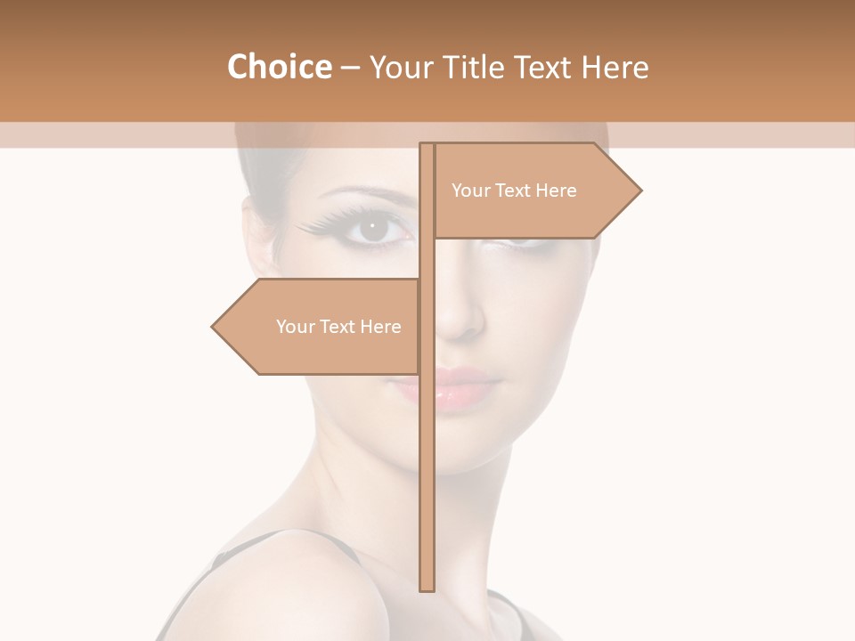 Brunette Beauty Woman PowerPoint Template