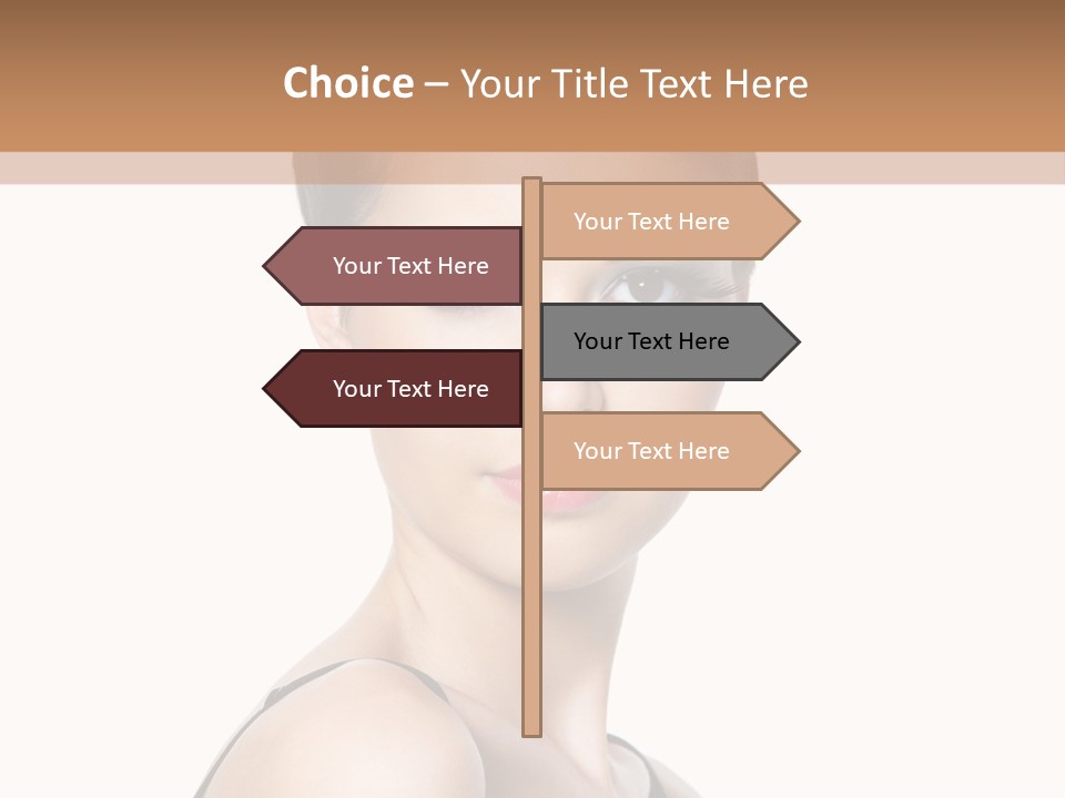 Brunette Beauty Woman PowerPoint Template