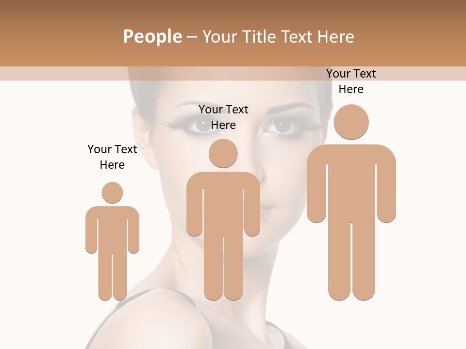 Brunette Beauty Woman PowerPoint Template