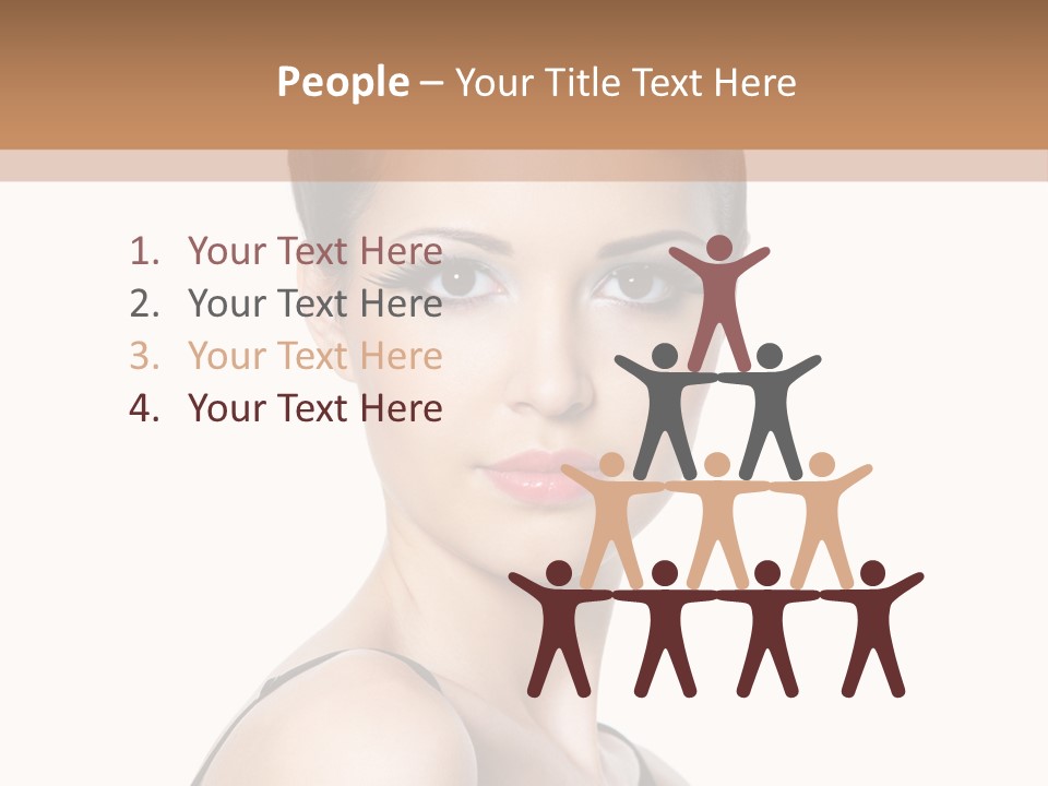 Brunette Beauty Woman PowerPoint Template