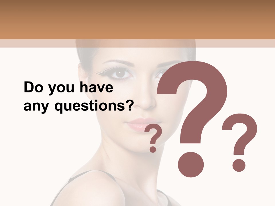 Brunette Beauty Woman PowerPoint Template