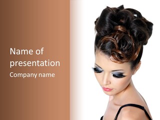 Female Isolated Eyelash PowerPoint Template