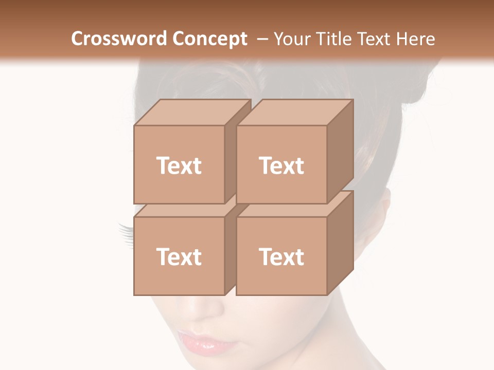 Female Isolated Eyelash PowerPoint Template