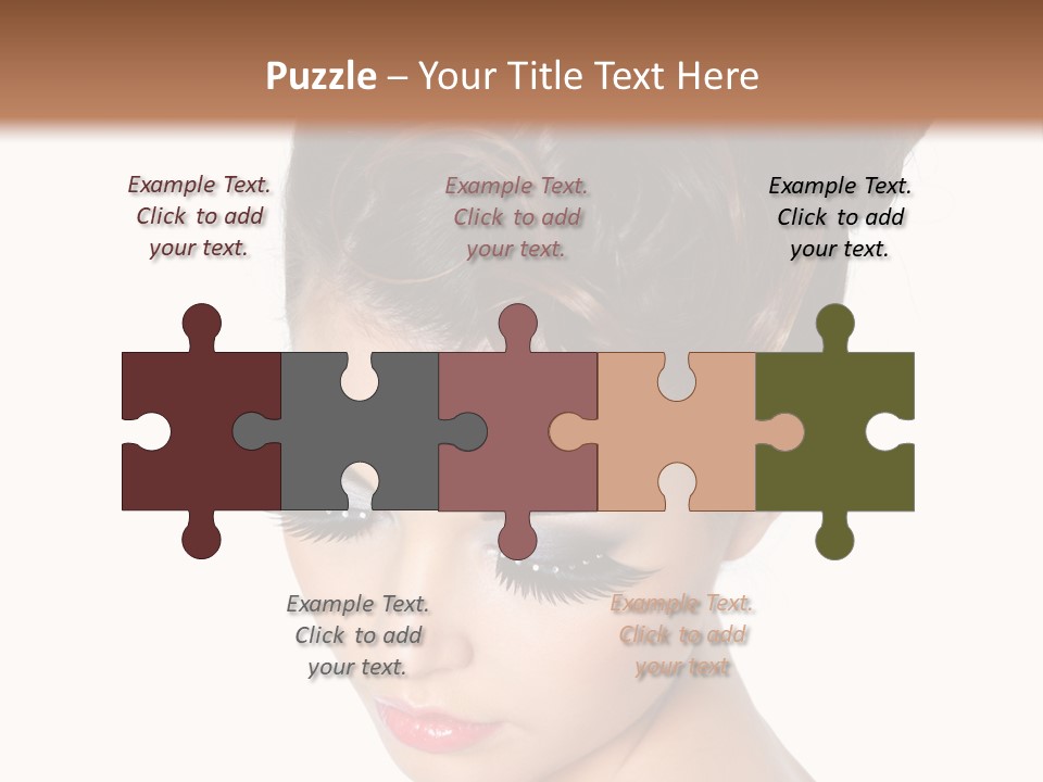 Female Isolated Eyelash PowerPoint Template
