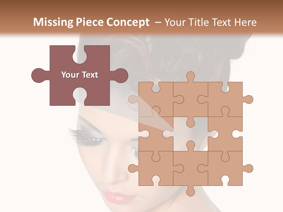 Female Isolated Eyelash PowerPoint Template