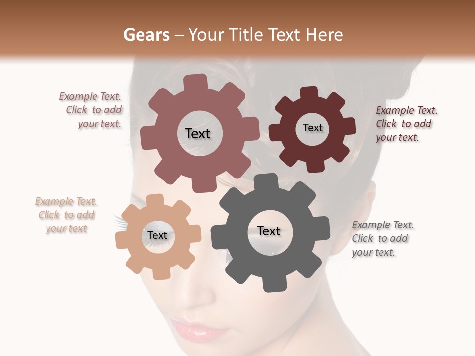 Female Isolated Eyelash PowerPoint Template