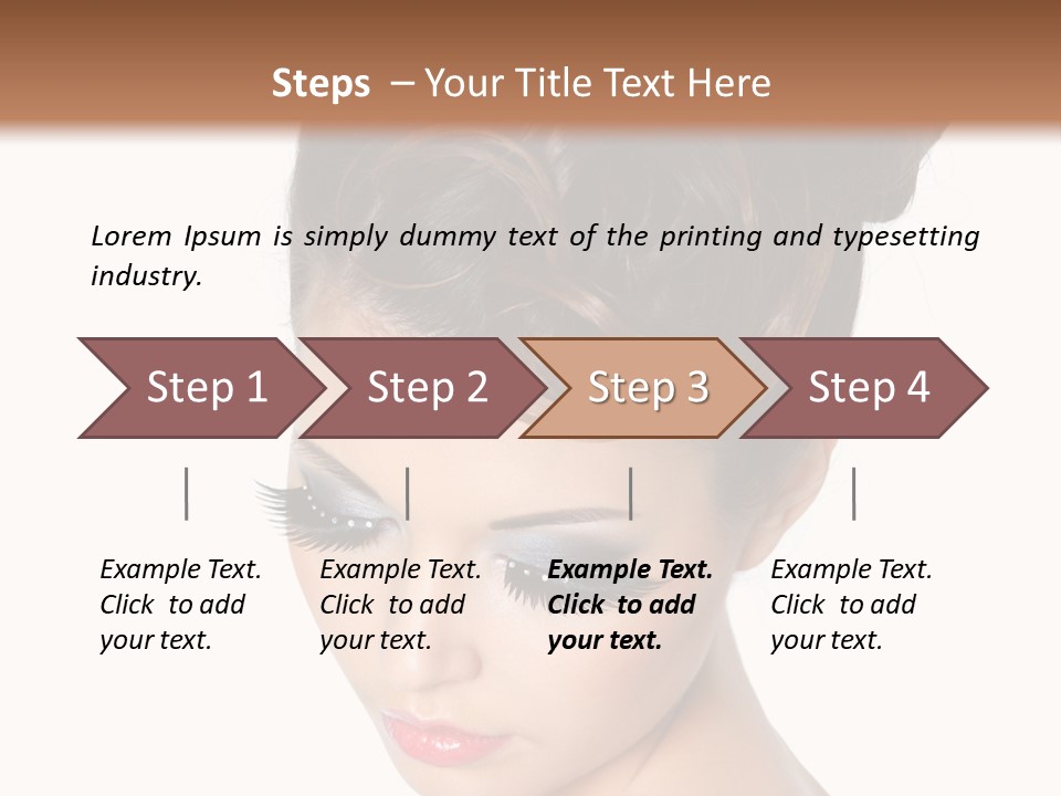 Female Isolated Eyelash PowerPoint Template
