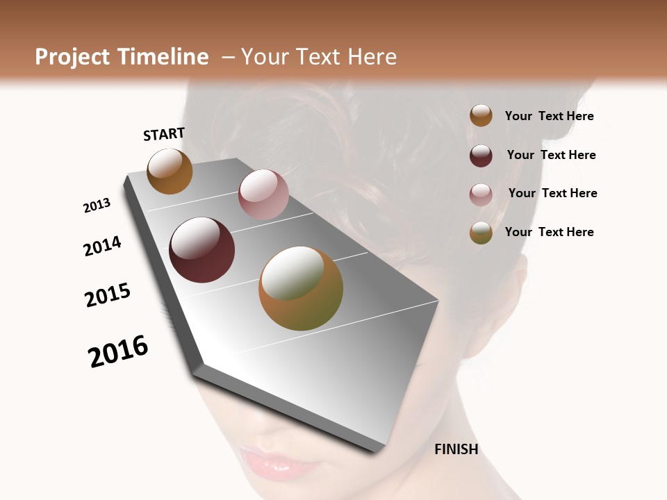 Female Isolated Eyelash PowerPoint Template