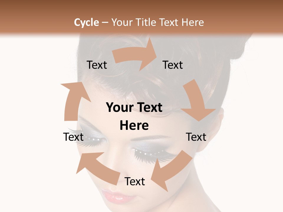 Female Isolated Eyelash PowerPoint Template