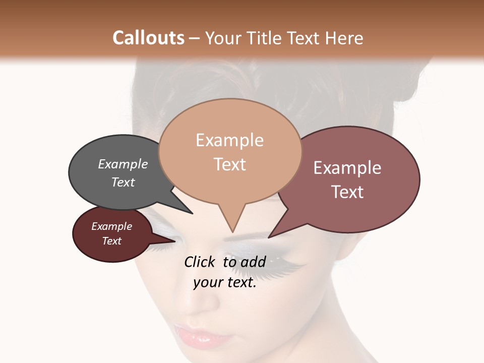 Female Isolated Eyelash PowerPoint Template