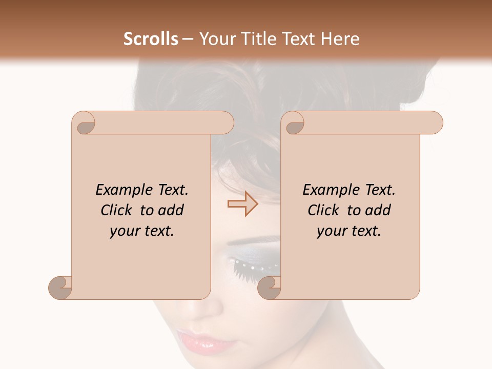 Female Isolated Eyelash PowerPoint Template