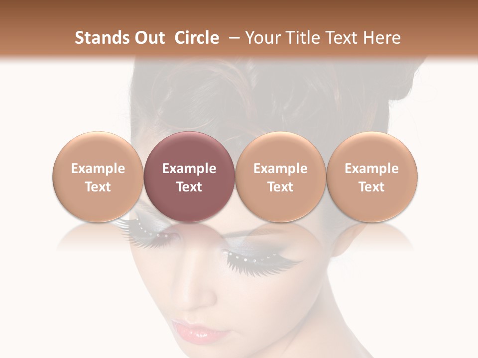 Female Isolated Eyelash PowerPoint Template