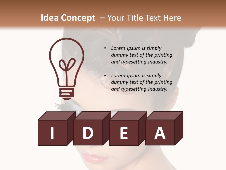 Female Isolated Eyelash PowerPoint Template