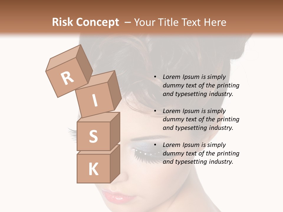 Female Isolated Eyelash PowerPoint Template