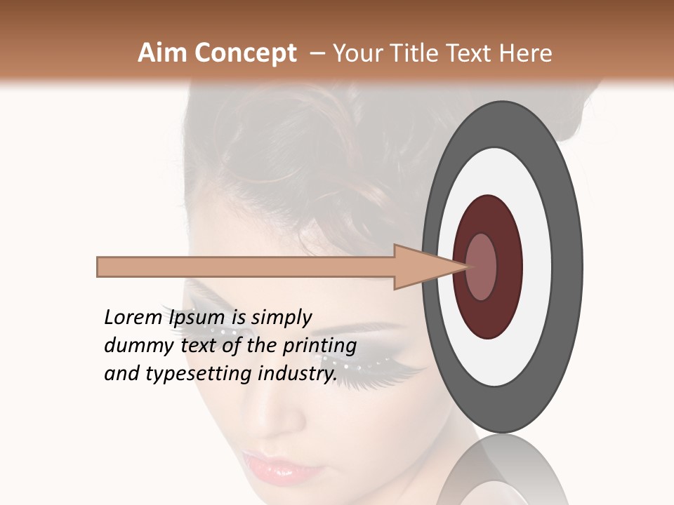 Female Isolated Eyelash PowerPoint Template