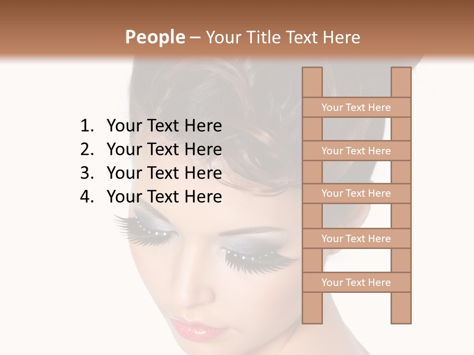 Female Isolated Eyelash PowerPoint Template