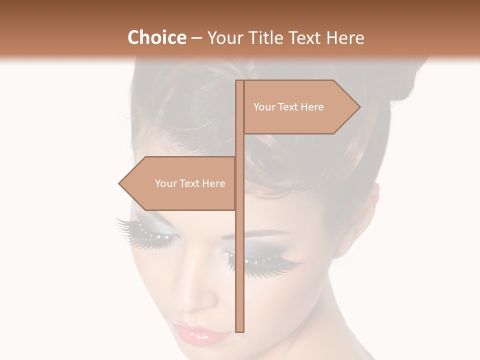 Female Isolated Eyelash PowerPoint Template