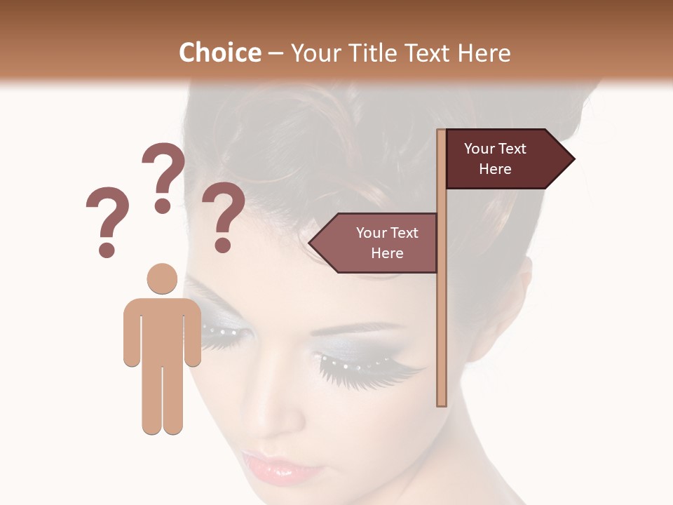 Female Isolated Eyelash PowerPoint Template