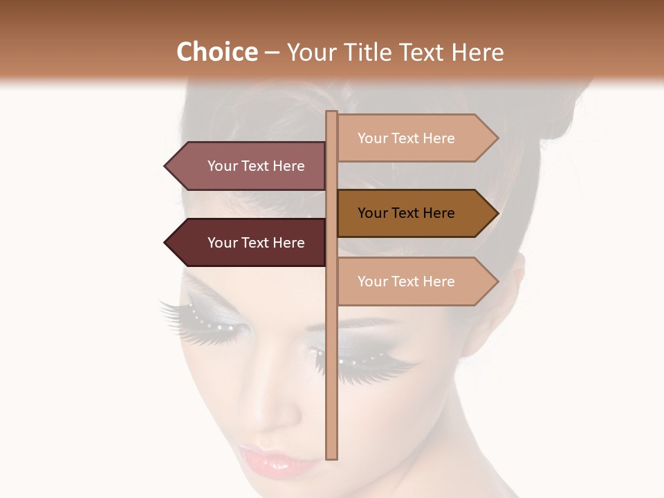 Female Isolated Eyelash PowerPoint Template