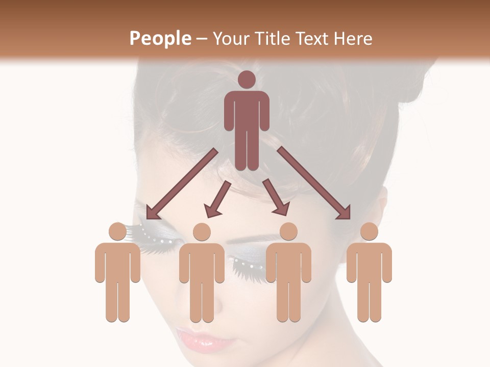 Female Isolated Eyelash PowerPoint Template