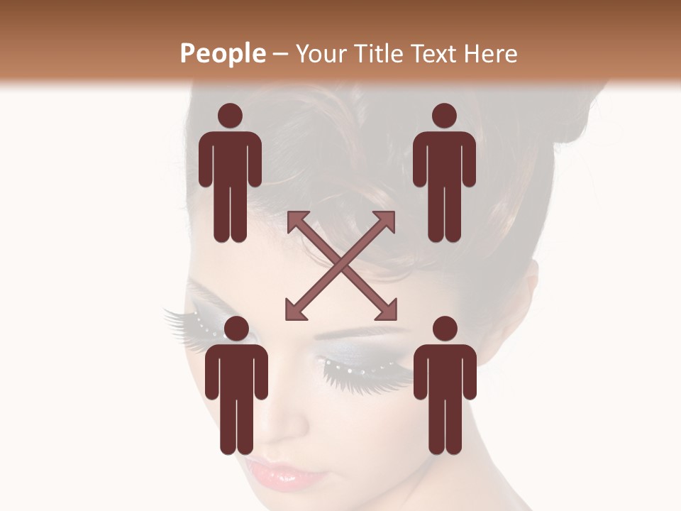 Female Isolated Eyelash PowerPoint Template
