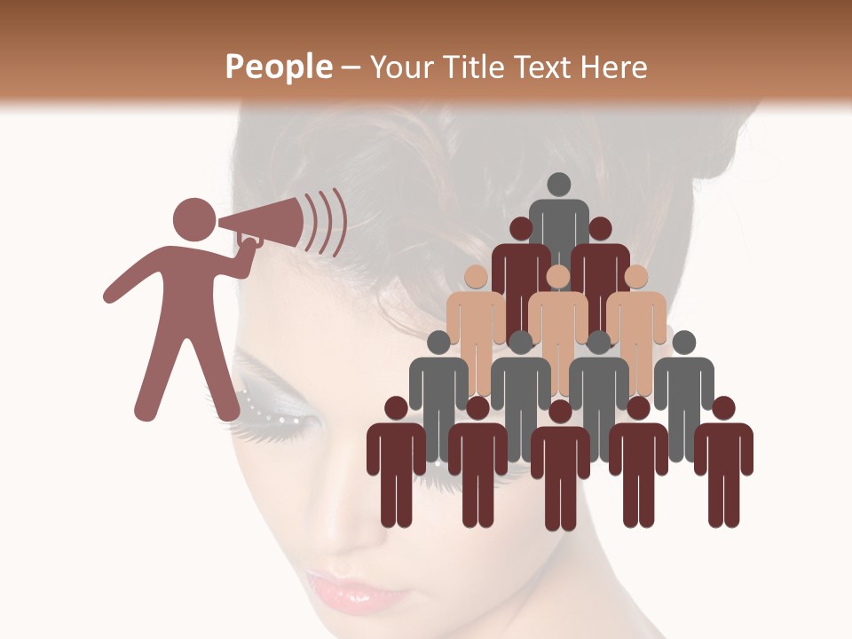 Female Isolated Eyelash PowerPoint Template