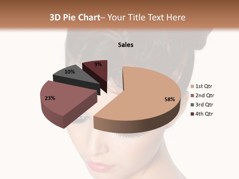 Female Isolated Eyelash PowerPoint Template