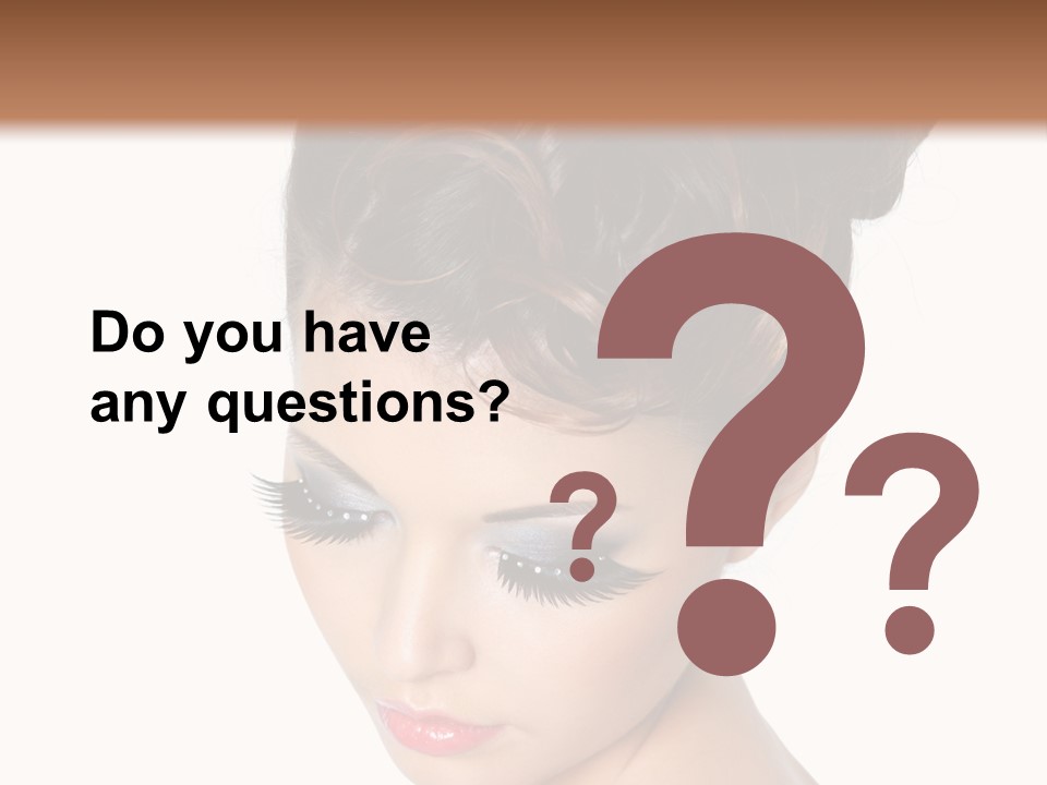 Female Isolated Eyelash PowerPoint Template