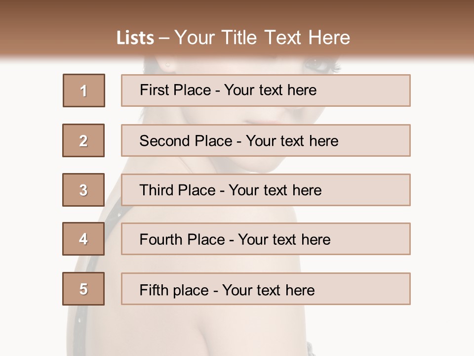 Vertical Female Fashion PowerPoint Template