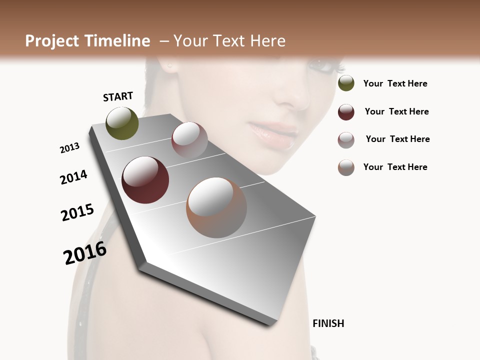 Vertical Female Fashion PowerPoint Template