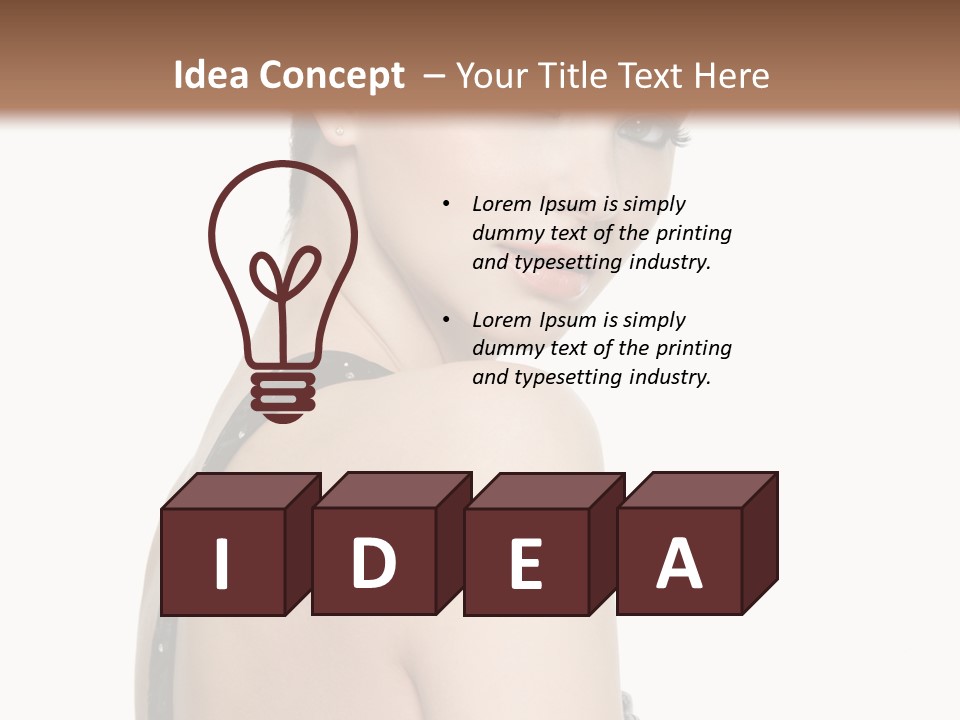 Vertical Female Fashion PowerPoint Template