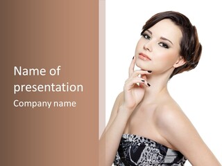 Portrait Copy Space Sensuality PowerPoint Template