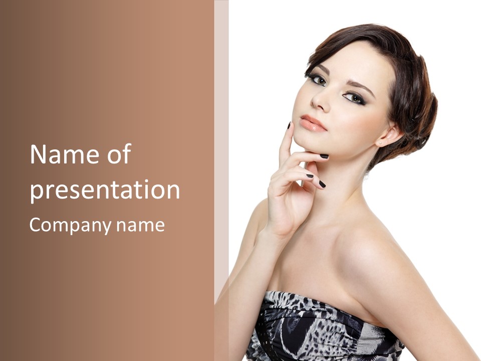 Portrait Copy Space Sensuality PowerPoint Template